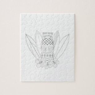 Tiki Adult Coloring Puzzle Legpuzzel