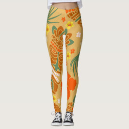 Tiki afdrukken leggings