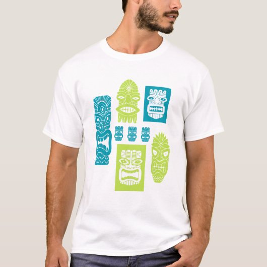 Tiki-afgodbeelden T-shirt (Voorkant)