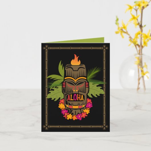 Tiki Aloha Kaart (Gele Bloem)