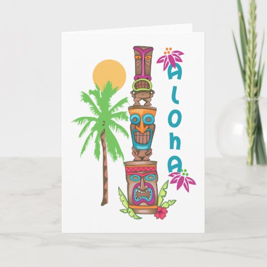 Tiki Aloha Kaart (Voorkant)