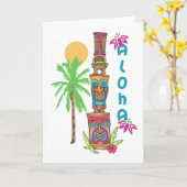 Tiki Aloha Kaart (Gele Bloem)