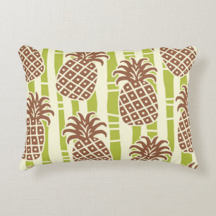 Tiki Ananas Bamboe Strepen Patroon Accent Kussen