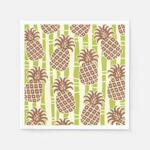 Tiki Ananas Bamboe Strepen Patroon Servet