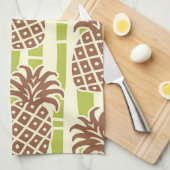 Tiki Ananas Bamboe Strepen Patroon Theedoek (Quarter Fold)