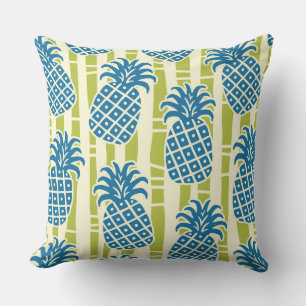 Tiki-ananas-bamboestrepenpatroon Kussen