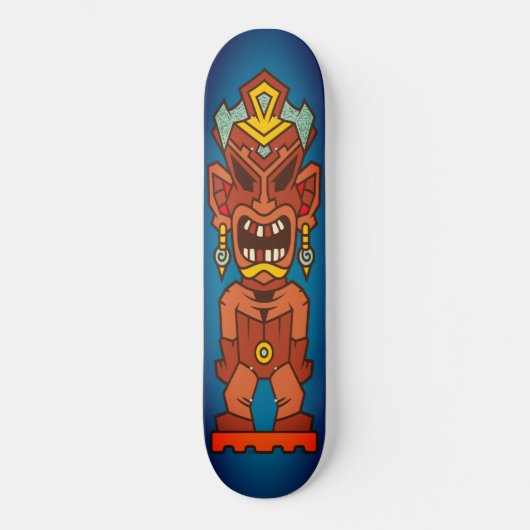 Tiki Angry Rotting Teeth Totem Persoonlijk Skateboard (Voorkant)