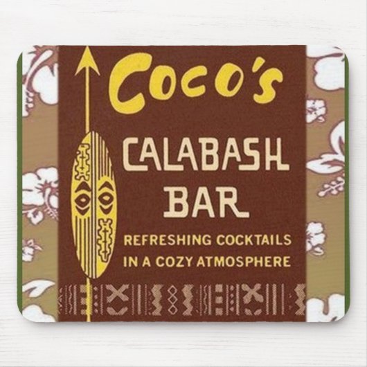 Tiki Art - Cocos Calabash Bar Muismat (Voorkant)