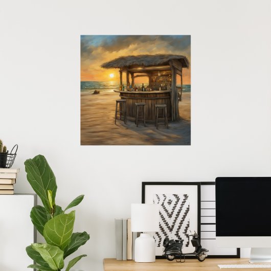 Tiki Bar - 2 - Poster (Thuiskantoor)