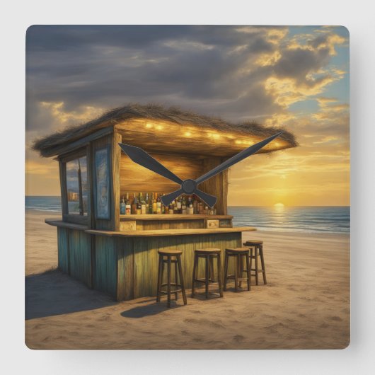 Tiki Bar - 4 - Vierkante Klok (Voorkant)