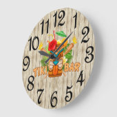 Tiki Bar beige acrylwandklok Grote Klok (Hoek)