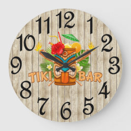 Tiki Bar beige acrylwandklok Grote Klok
