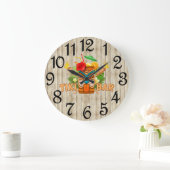 Tiki Bar beige acrylwandklok Grote Klok (Huis)