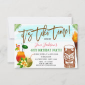 Tiki Bar Birthday Party Invitation Kaart (Voorkant)