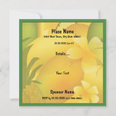 Tiki Bar Coconut Limoen Luau Party Kaart (Achterkant)