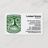 Tiki Bar - Dk Green, Black & White Visitekaartje (Achterkant)