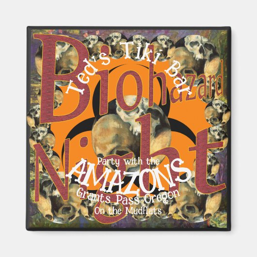 Tiki Bar-feest met de Amazones op de slikgronden Magneet (Voorkant)