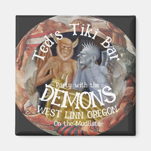 Tiki Bar-feest met de demonen op de modderbanken Magneet (Voorkant)