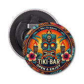 Tiki Bar Flesopener Button Flesopener (Voorkant)