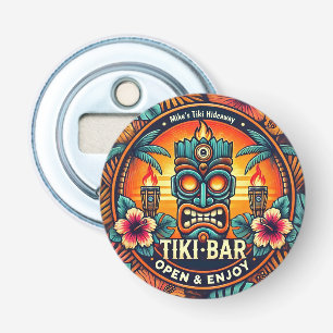 Tiki Bar Flesopener Button Flesopener