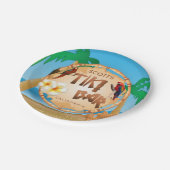 Tiki Bar - Gepersonaliseerd Papieren Bordje (Gekanteld)