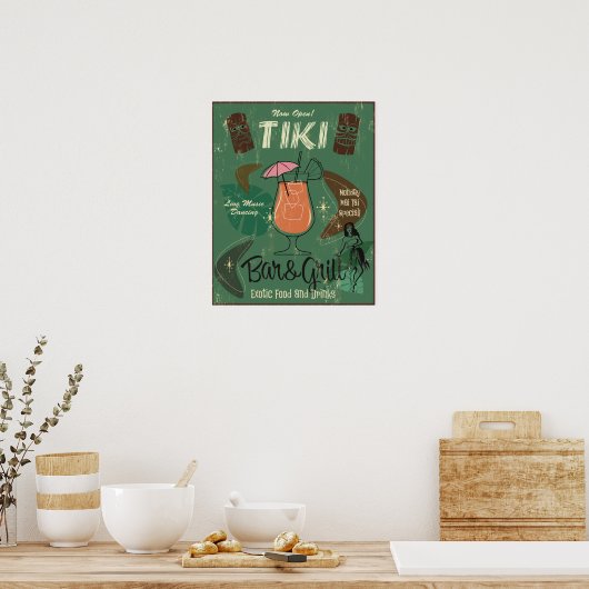 Tiki Bar&Grill Poster (Keuken)