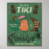 Tiki Bar&Grill Poster (Voorkant)
