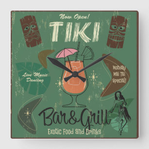 Tiki Bar&Grill wandklok