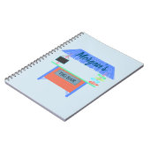 Tiki Bar in blauw Notitieboek (Linkerzijde)