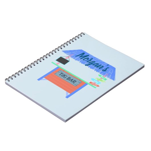 Tiki Bar in blauw Notitieboek (Linkerzijde)