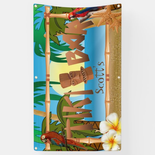 Tiki Bar in Paradise Spandoek (Verticaal)