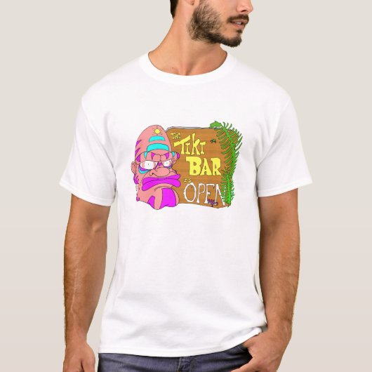 Tiki Bar is OPEN T-shirt (Voorkant)