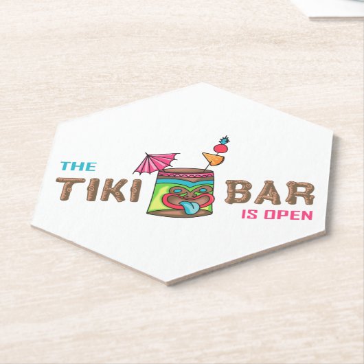 Tiki Bar Kartonnen Onderzetters (Schuin)