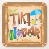 Tiki Bar Kartonnen Onderzetters (Voorkant)