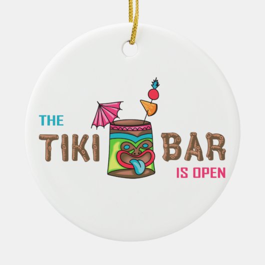 Tiki Bar Keramisch Ornament (Voorkant)