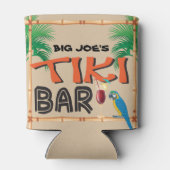 Tiki Bar met naam papegaaien Blikjeskoeler (Achterkant)