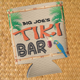 Tiki Bar met naam papegaaien Blikjeskoeler