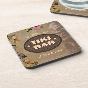 Tiki Bar-Onderzetters met Jouw naam(s) Bier Onderzetter