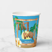 Tiki Bar-ontwerp - Personaliseren Papieren Bekers (Achterkant)