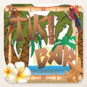 Tiki Bar-partij Kartonnen Onderzetters (Voorkant)