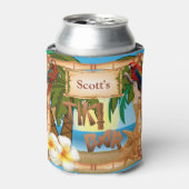 Tiki Bar-partij personaliseren Blikjeskoeler (Blikje Voorkant)