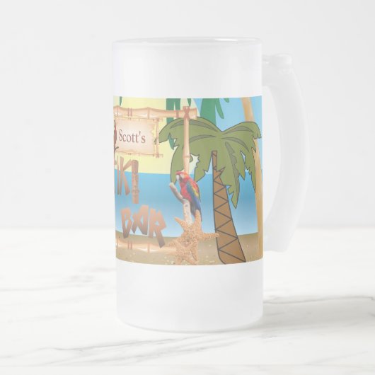 Tiki Bar-partij personaliseren Matglas Bierpul (Voorkant rechts)