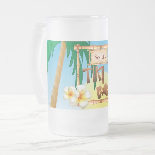 Tiki Bar-partij personaliseren Matglas Bierpul (Voorkant links)
