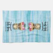 Tiki Bar Party Monogrammed Theedoek (Horizontaal)