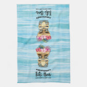 Tiki Bar Party Monogrammed Theedoek (Verticaal)