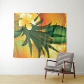Tiki Bar Pineapple Hawaiian Tropiclal Lg Tapestry Wandkleed (In Situ (horizontaal))