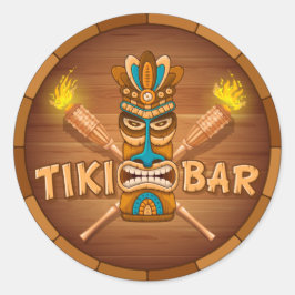Tiki Bar Ronde Sticker