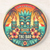 Tiki Bar Sandstone Onderzetter (Voorkant)