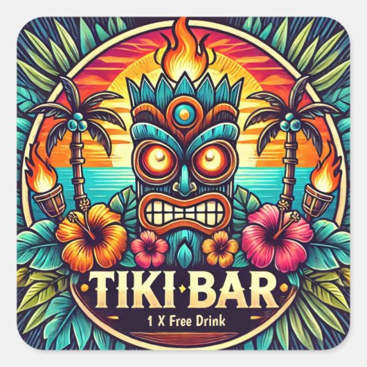 Tiki Bar Stickers (Voorkant)