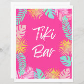 Tiki Bar-teken | Pool Party Signs (Voorkant / Achterkant)